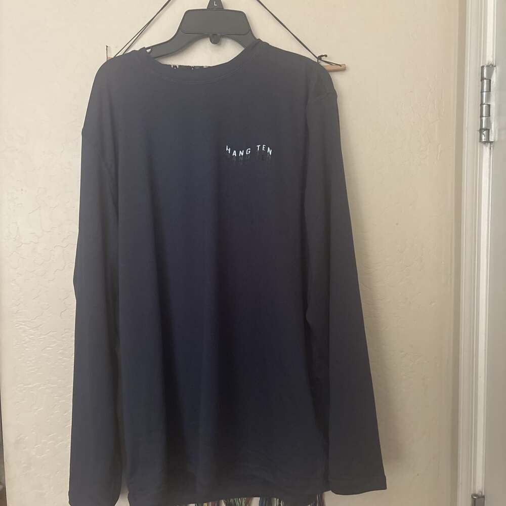 Medium Hang Ten Men's Long Sleeve Sun Tee Sun Protection Blue